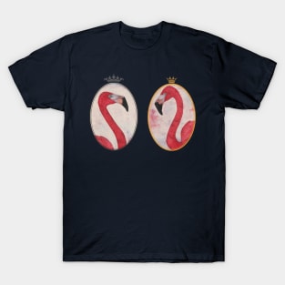 Royal Pink Flamingo King & Queen T-Shirt